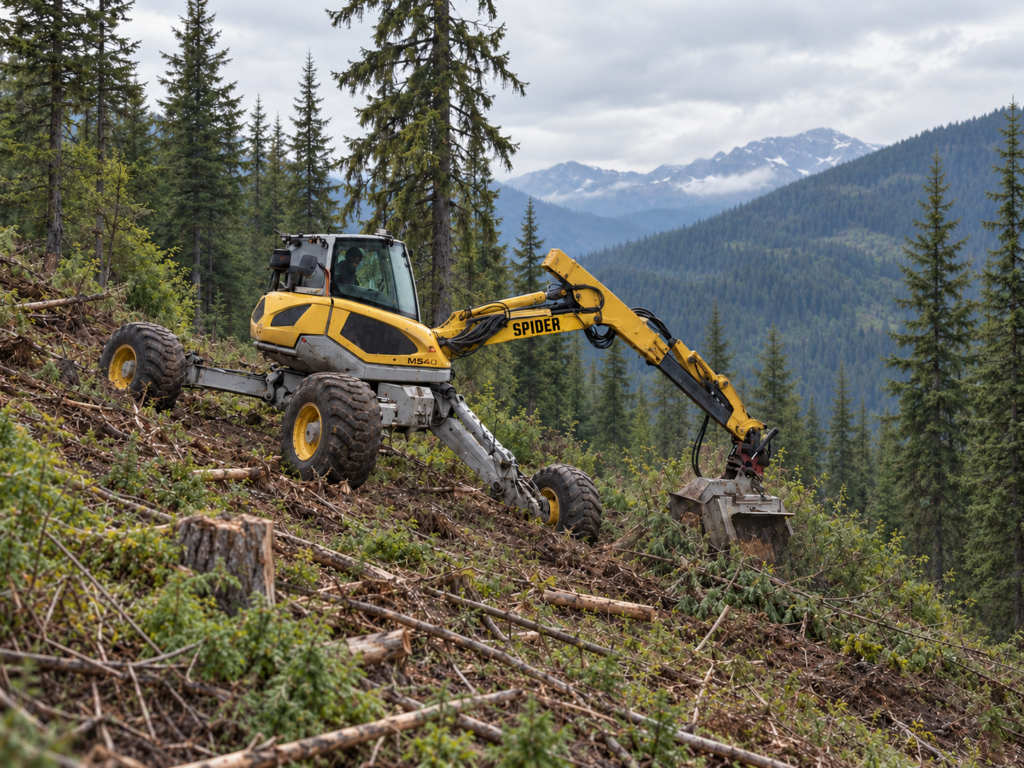 Natural Menzi Muck hillside worksite