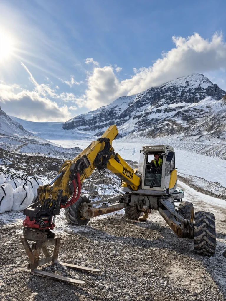 Spider Excavators Glacier Rock Drilling