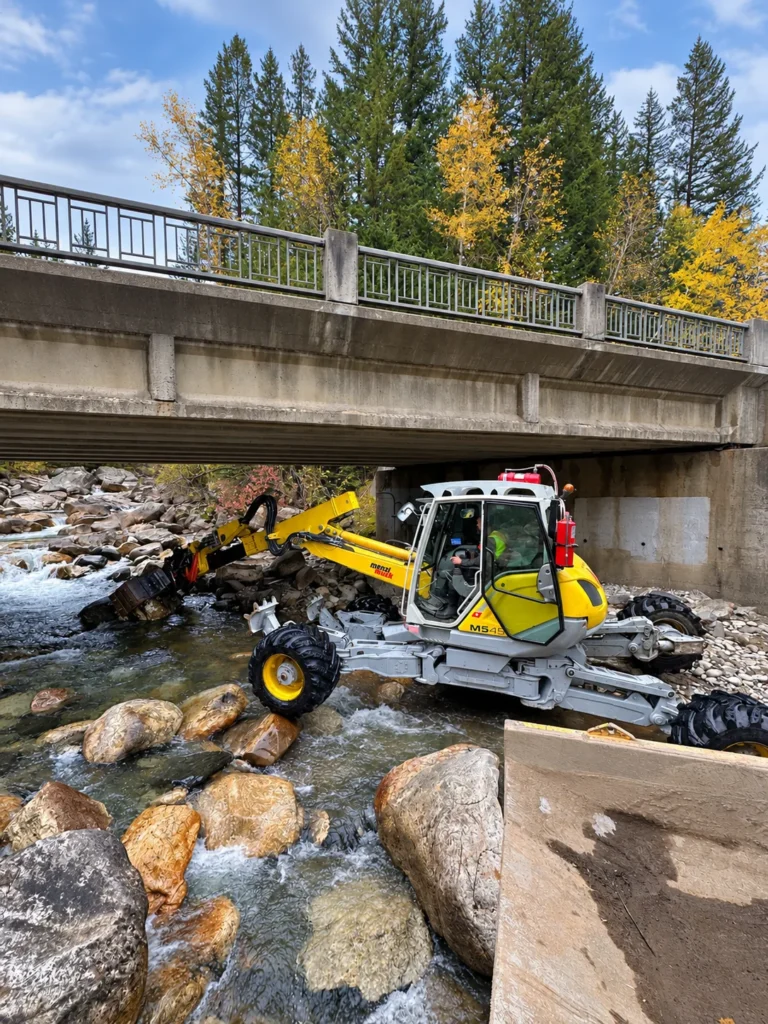 Spider Excavators Spider Excavator Bridge Work