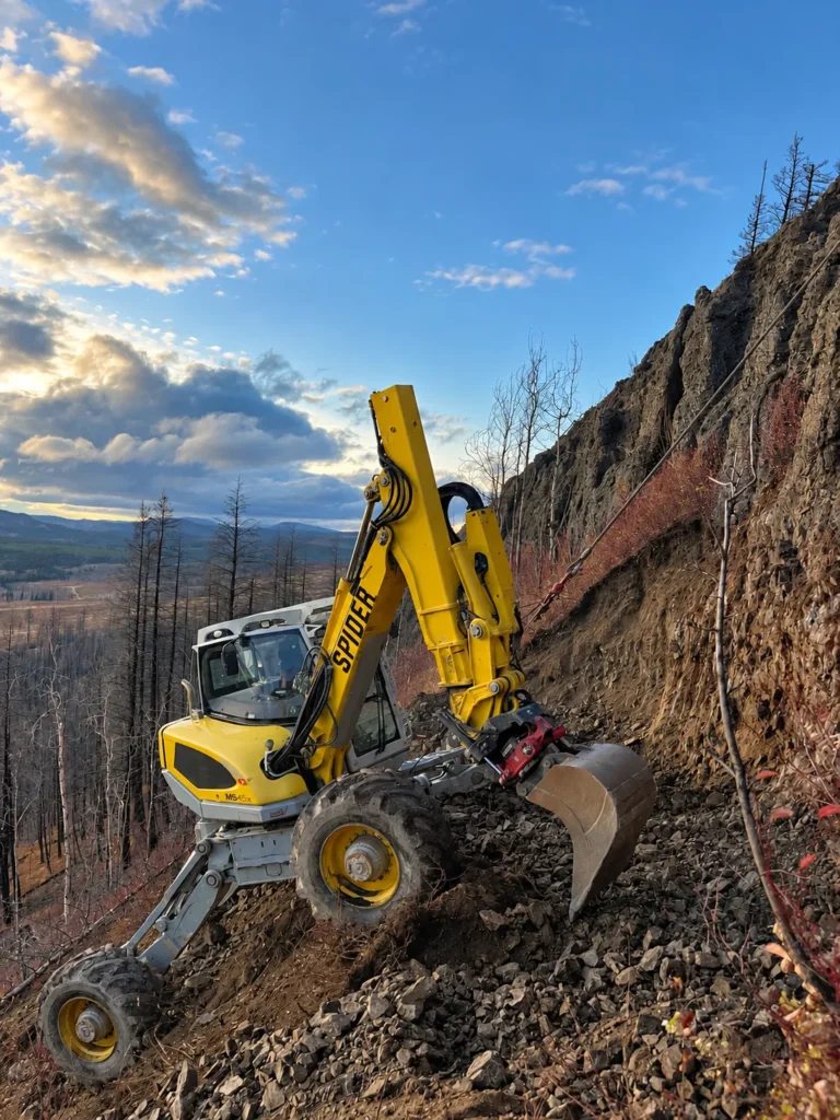 Spider Excavators Steep Slope Excavation